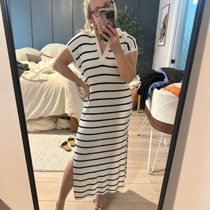 Striped Knit Maxi Dress
